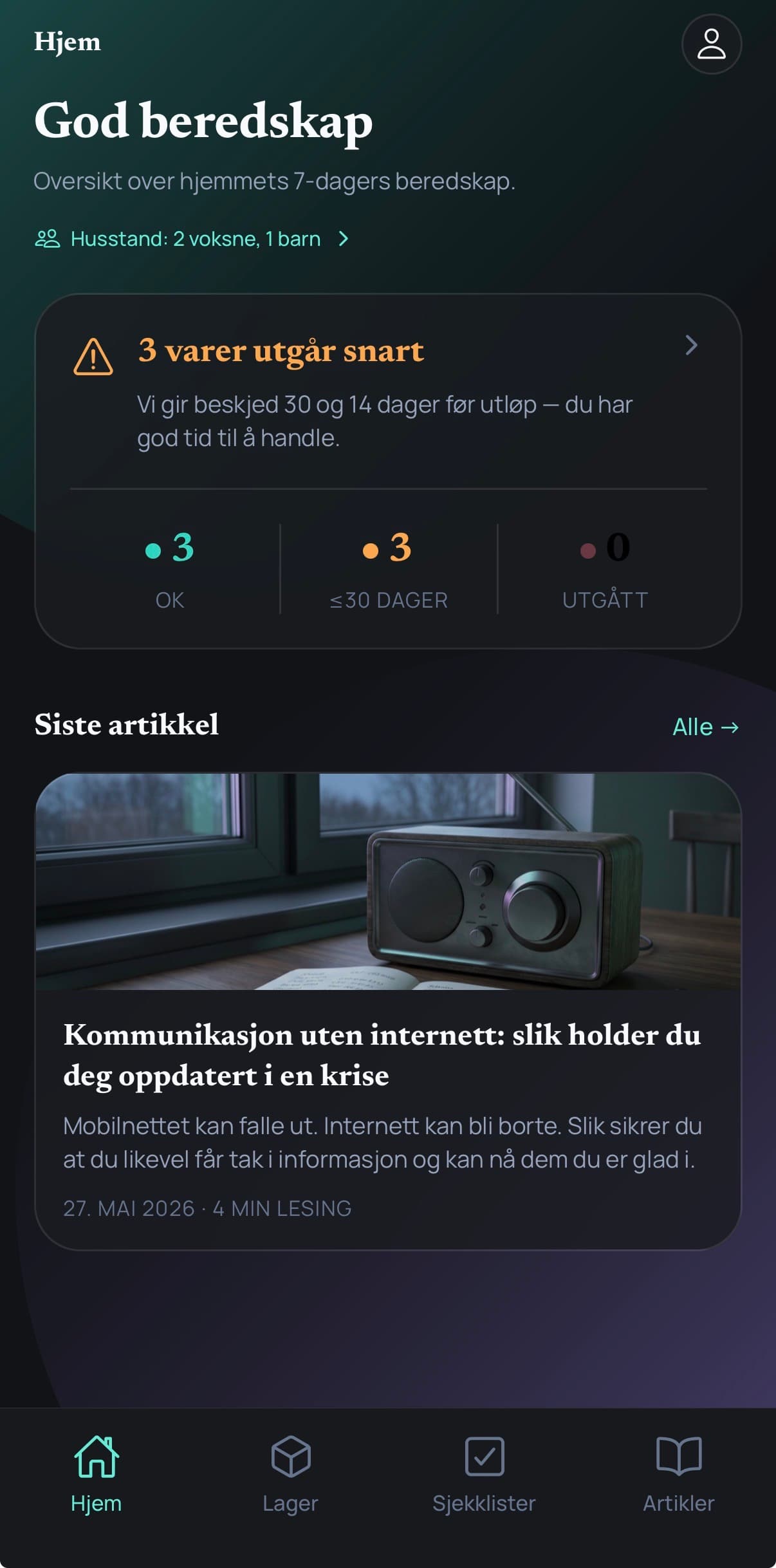 Din Beredskap — Hjem